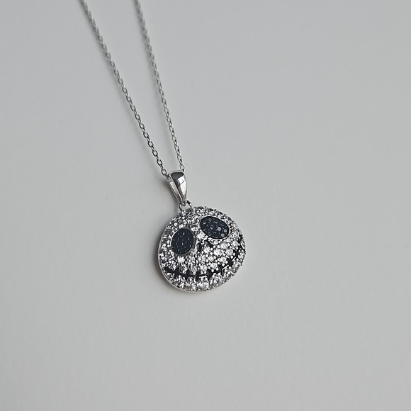Jack Skellington 925 Sterling Silver Necklace, Nightmare Before Christmas - Picture 2 of 7